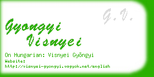 gyongyi visnyei business card